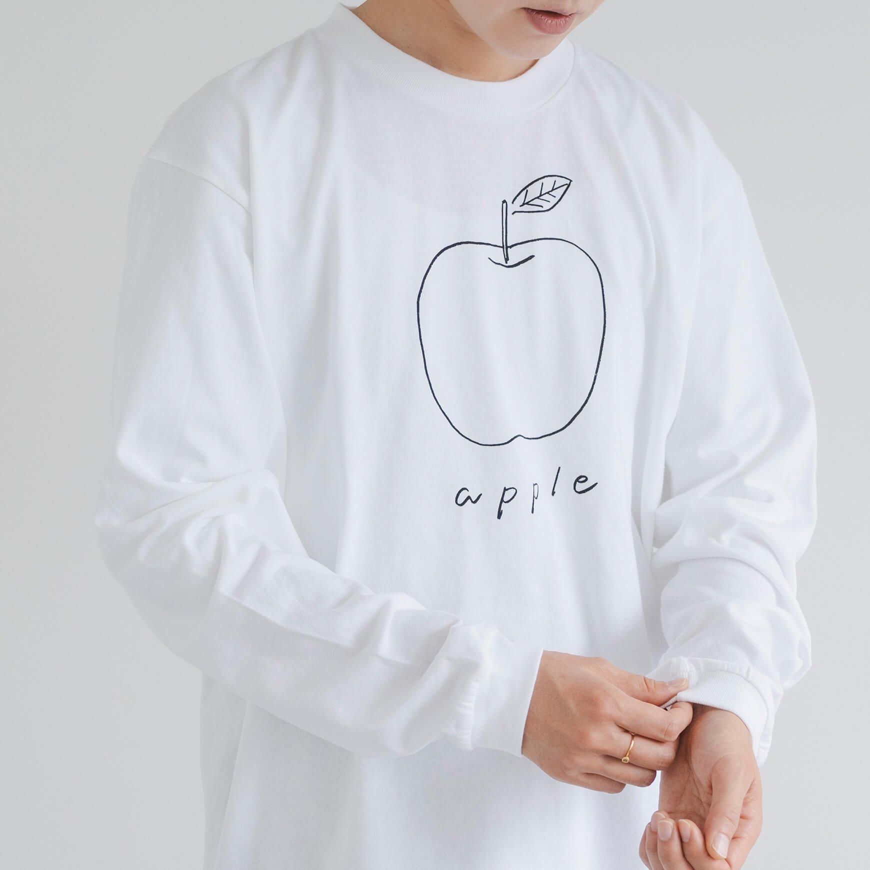 「pot and tea(ポットアンドティー)」のリンゴ長袖Tシャツ