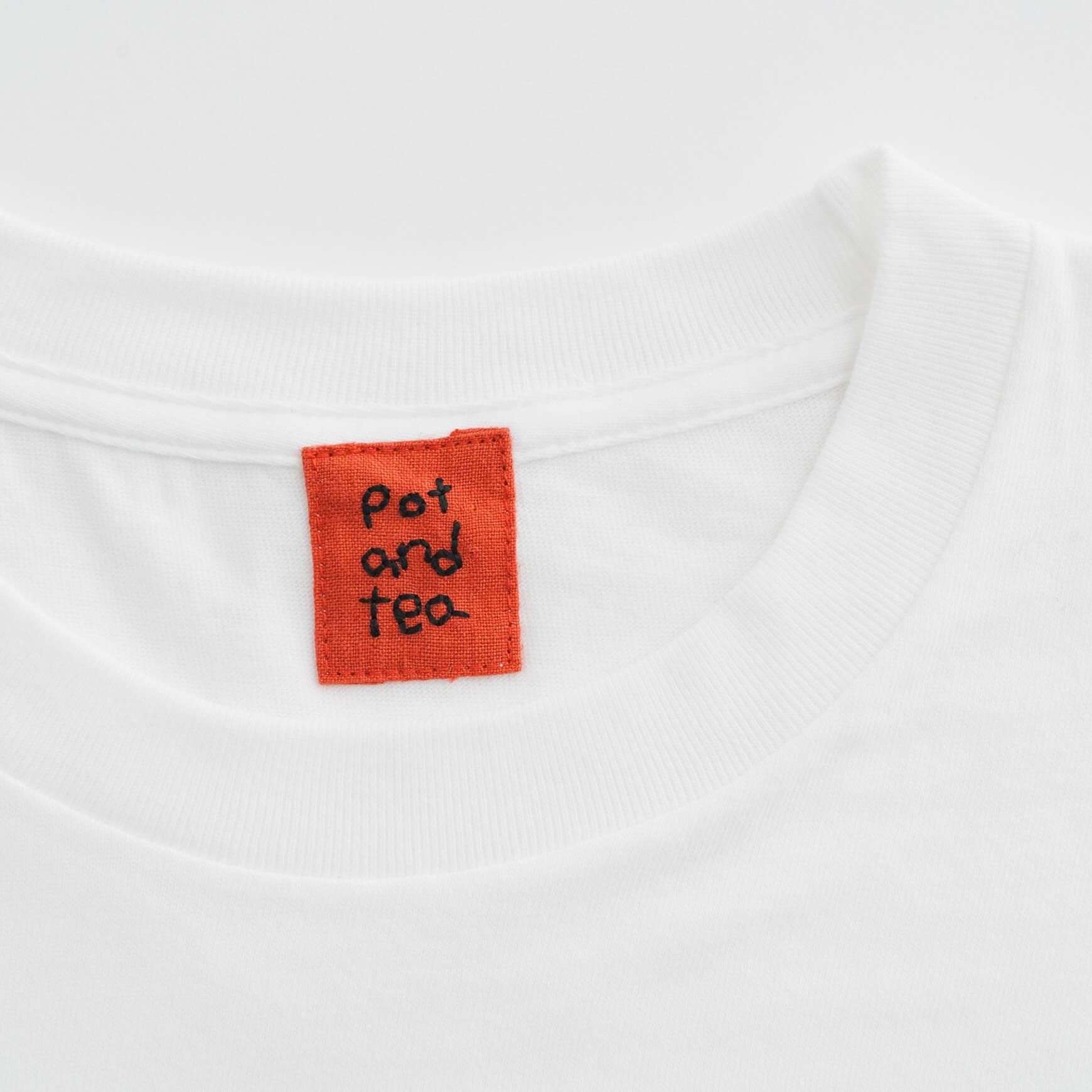 「pot and tea(ポットアンドティー)」のリンゴ長袖Tシャツ