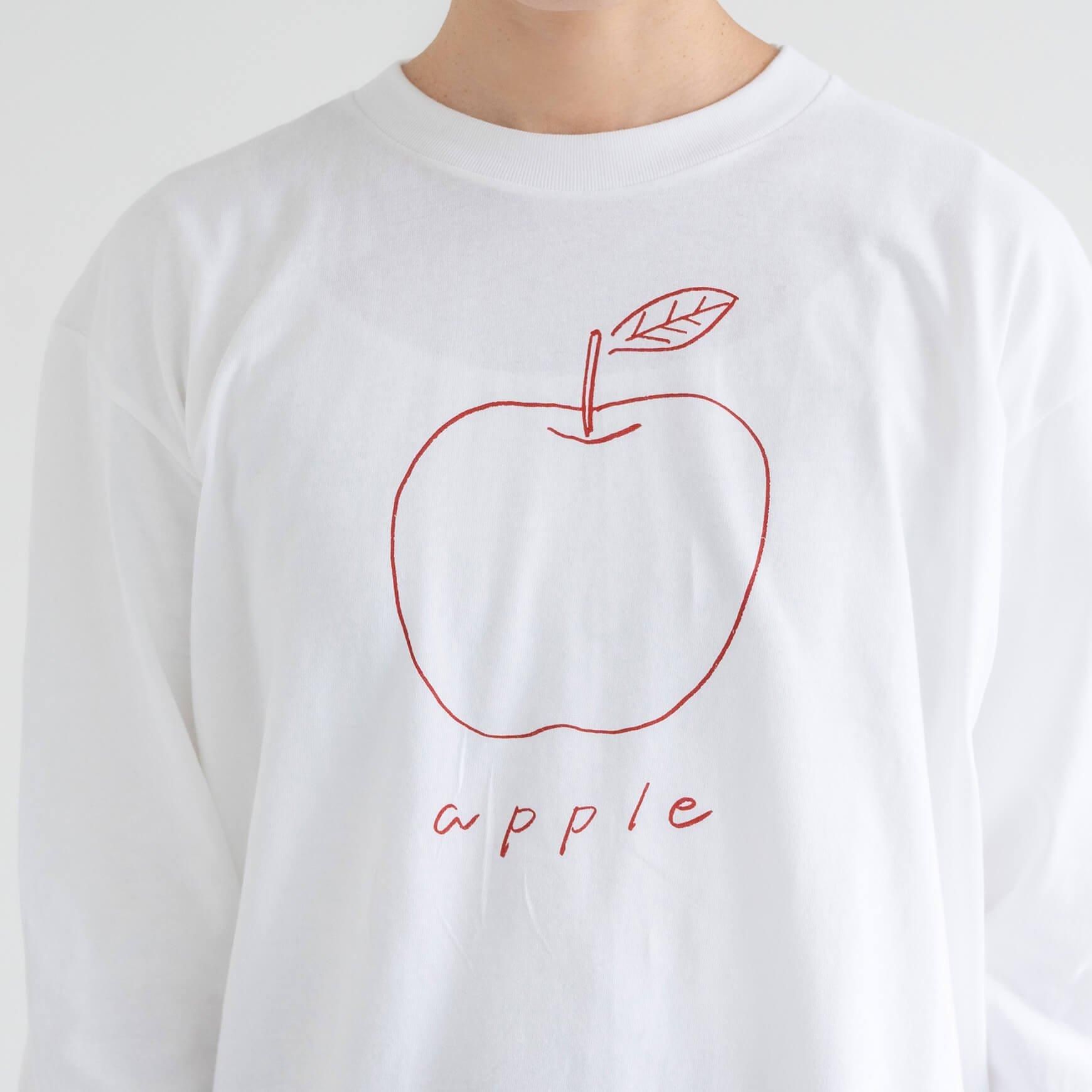 「pot and tea(ポットアンドティー)」のリンゴ長袖Tシャツ