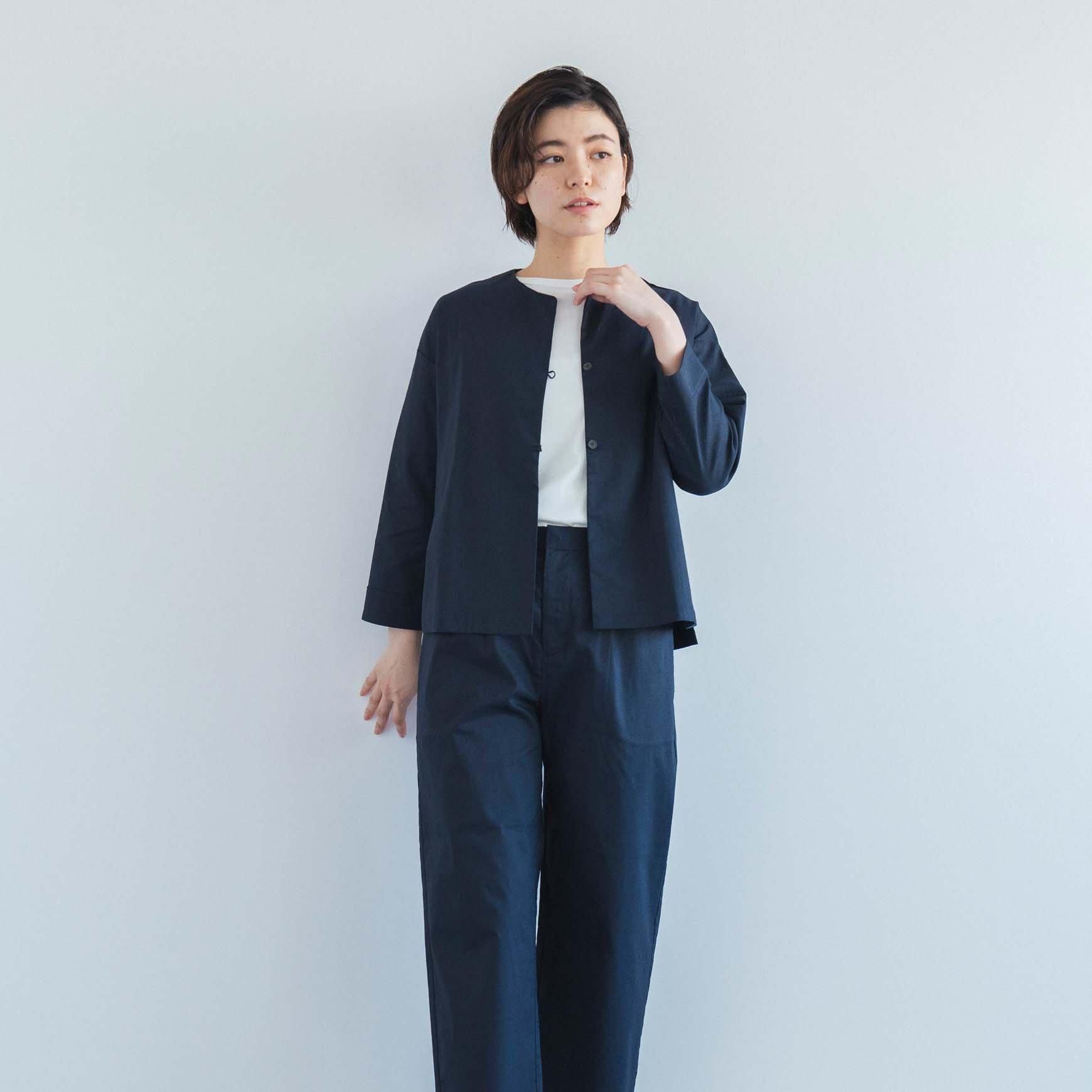 D のストレッチライトキャンバスシャツジャケット
