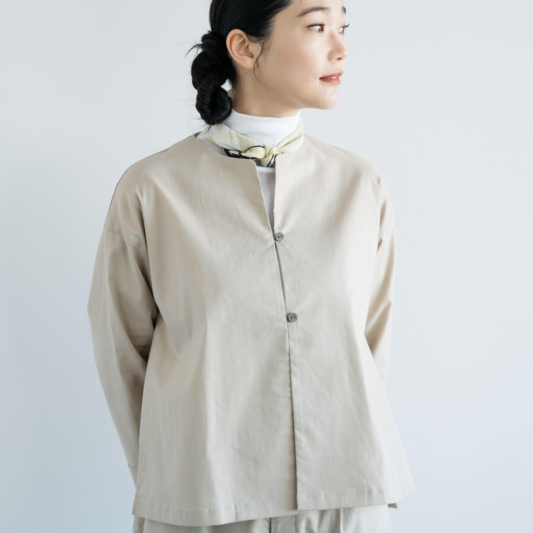 D のストレッチライトキャンバスシャツジャケット