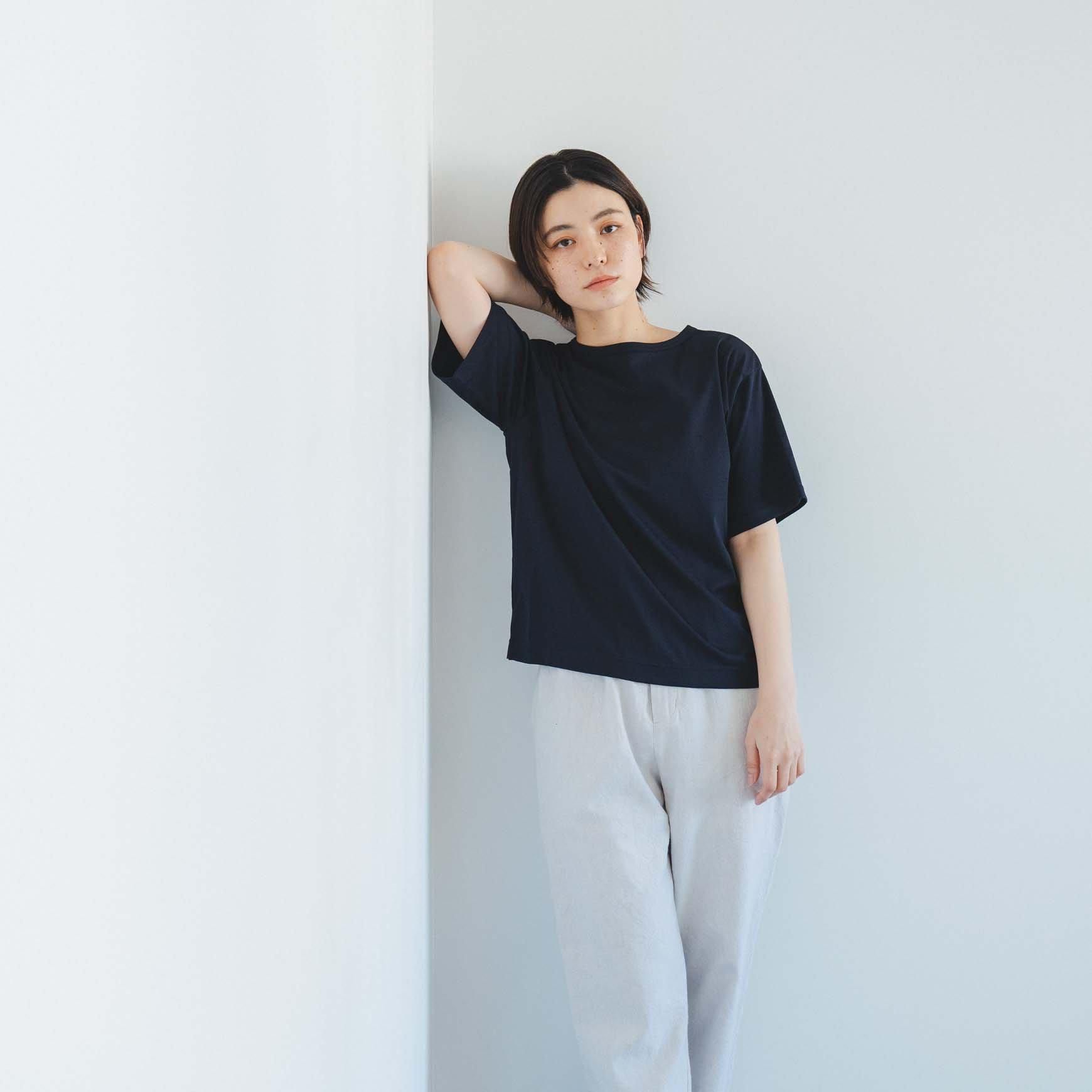 D のコットンファインスムスTシャツ