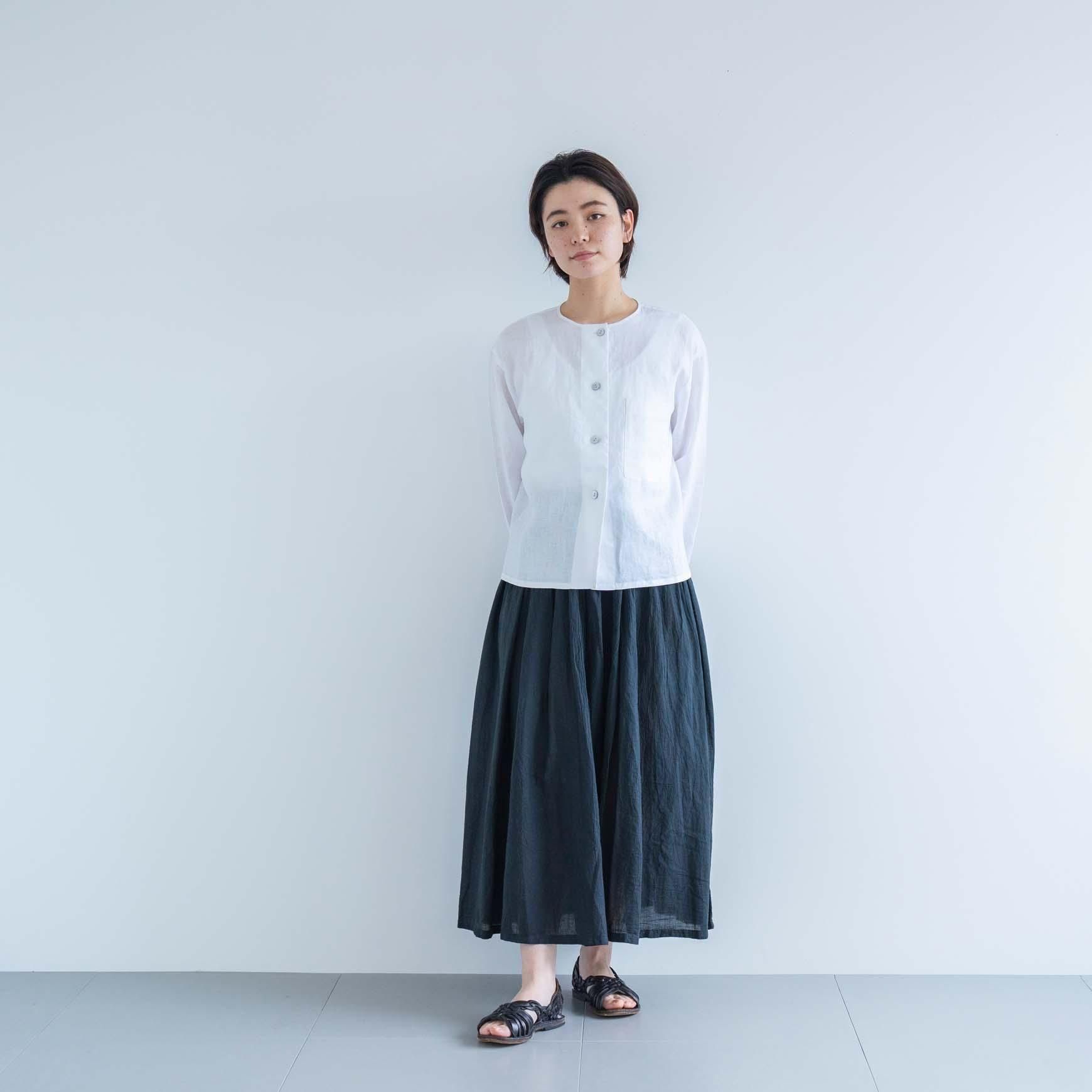 D の リネンポプリンポケットシャツ