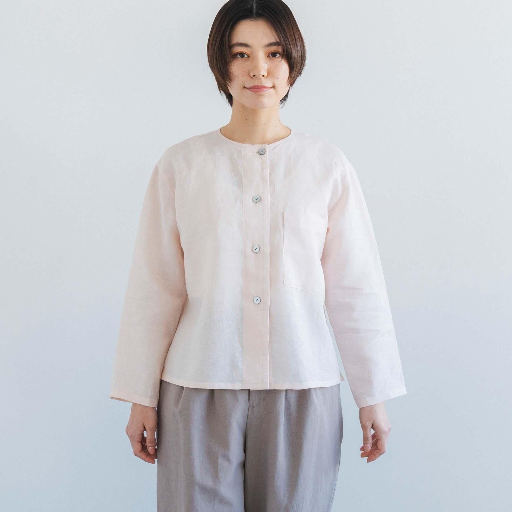 D の リネンポプリンポケットシャツ