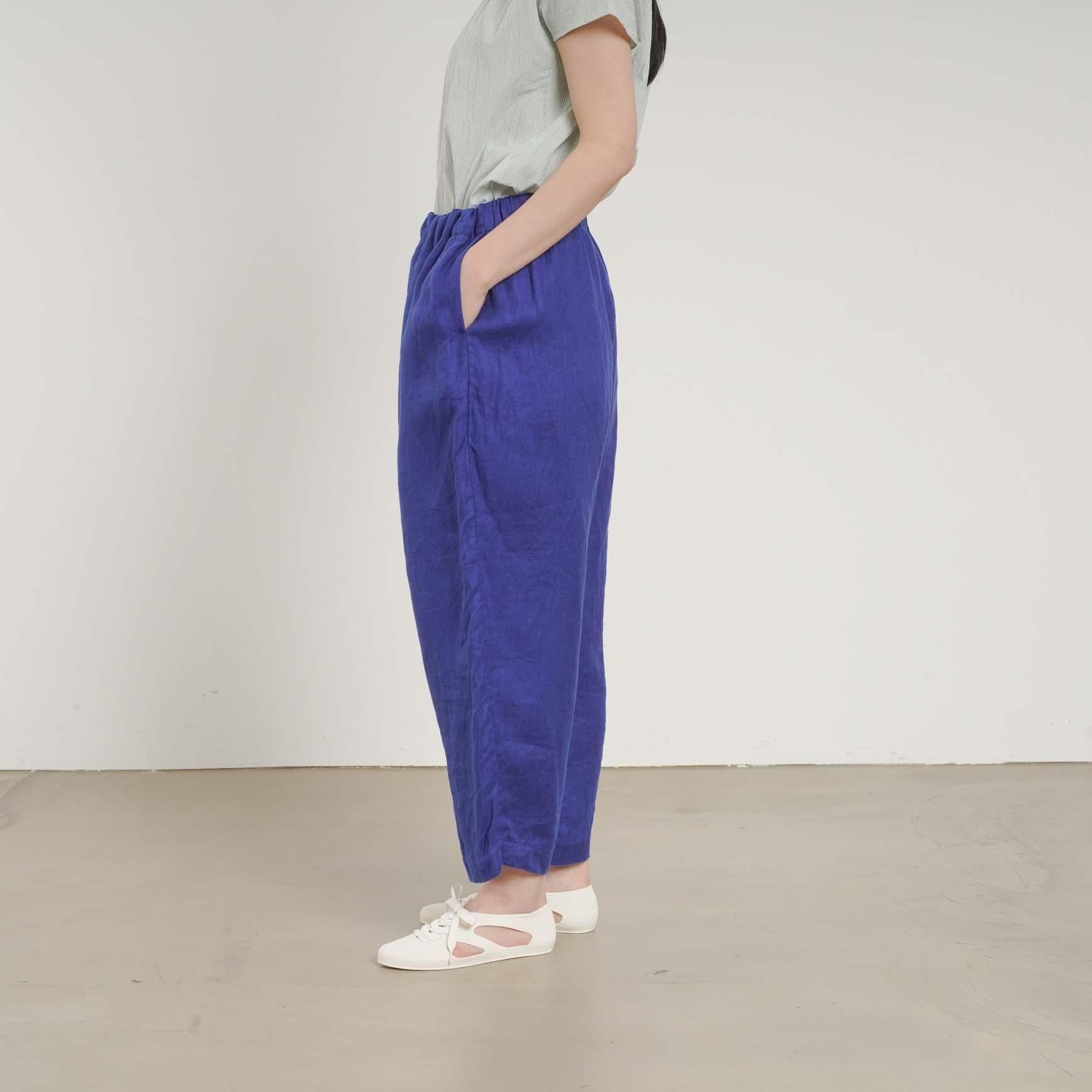 美品 D CLASKA クラスカ テーパードパンツ イージーパンツ リネン混