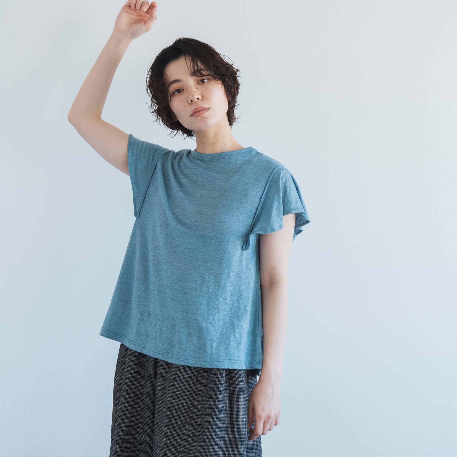 「CLASKA(クラスカ)」の リネン100Tシャツ<フリル> / 2025