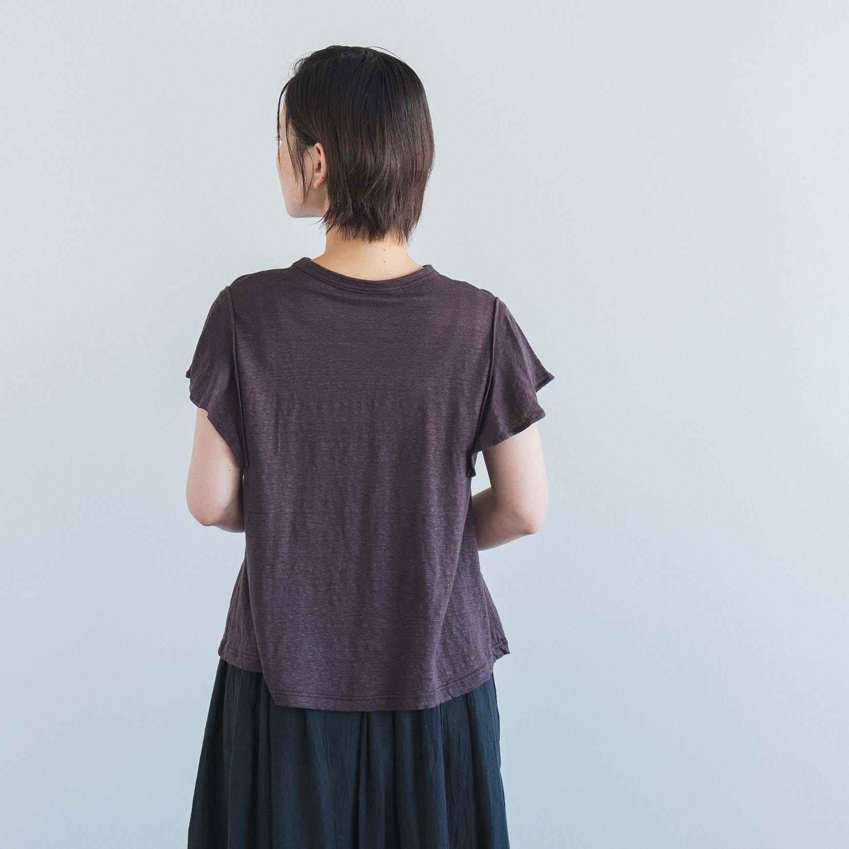 「CLASKA(クラスカ)」の リネン100Tシャツ<フリル> / 2025