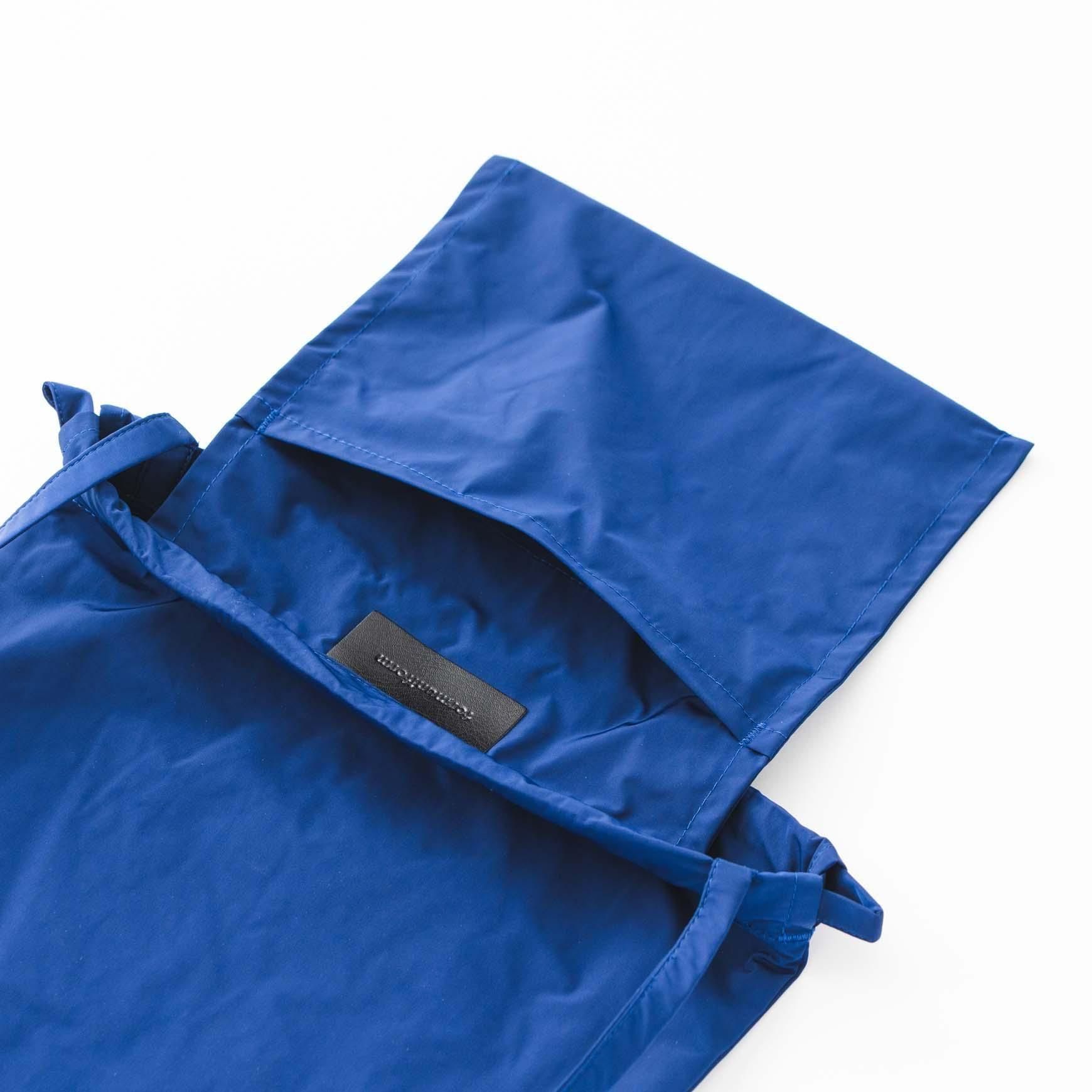 Drawstring bag with strap / ブルー