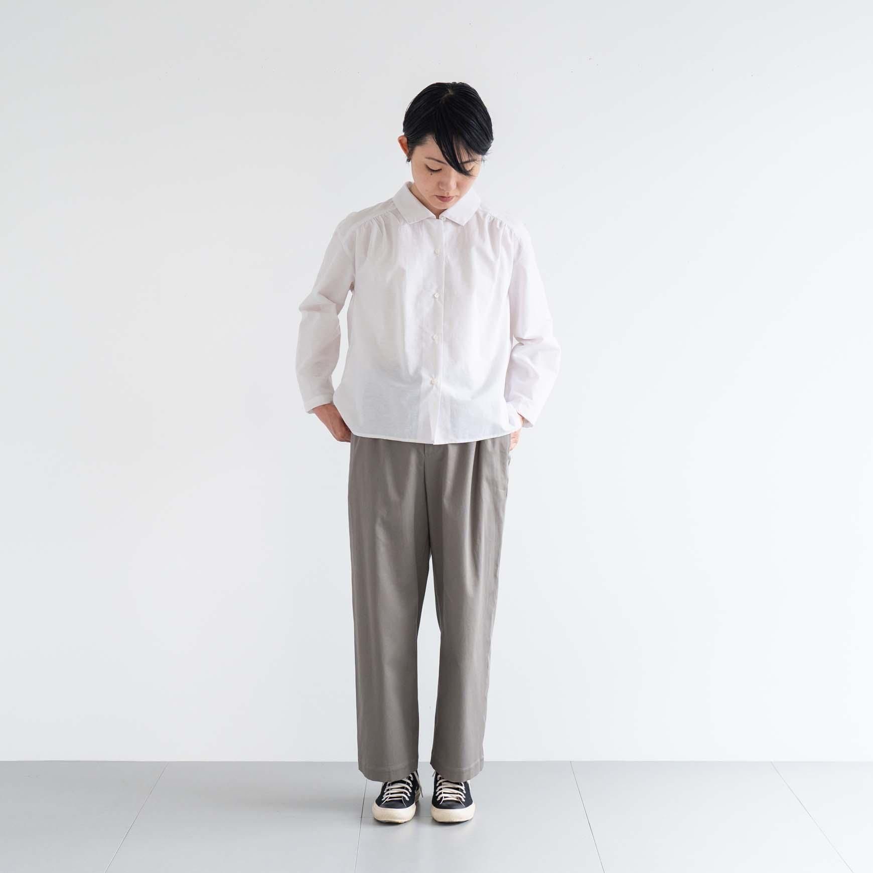 コットンリネンオックスストレッチパンツ