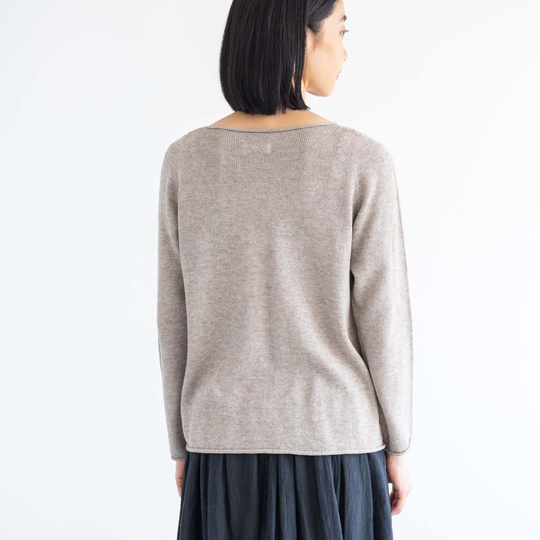 mina perhonen creme オーガニックコットンニット　ブラック mina perhonen creme オーガニックコットンニット ブラック mina