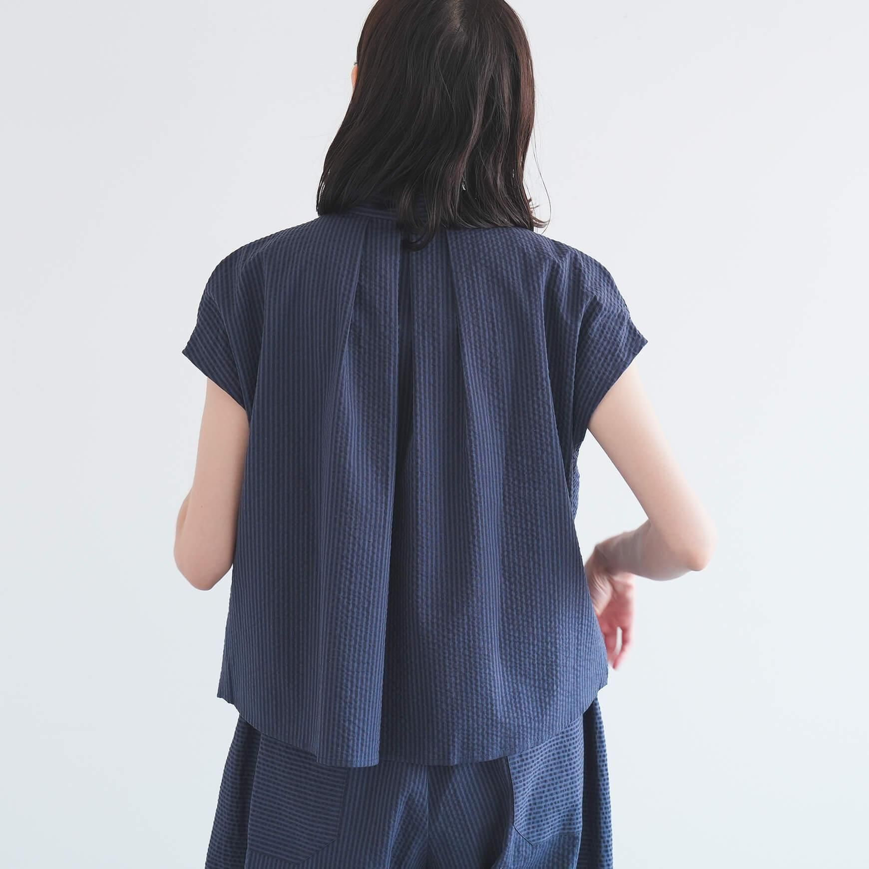 「somewearclothing」の2way フレンチ水玉ブラウス