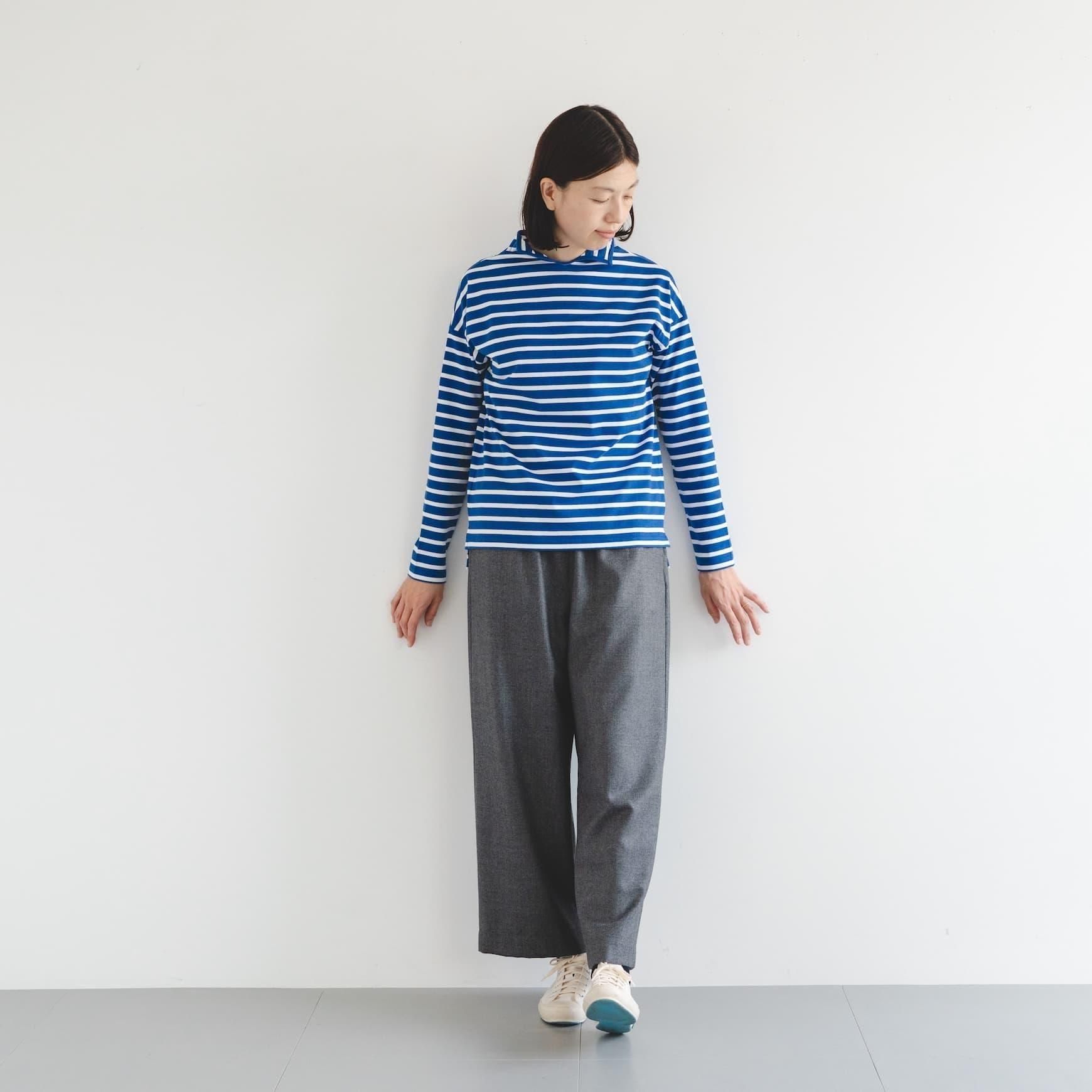 CLASKA(クラスカ)のポロネックボーダー / ブルー×ホワイト