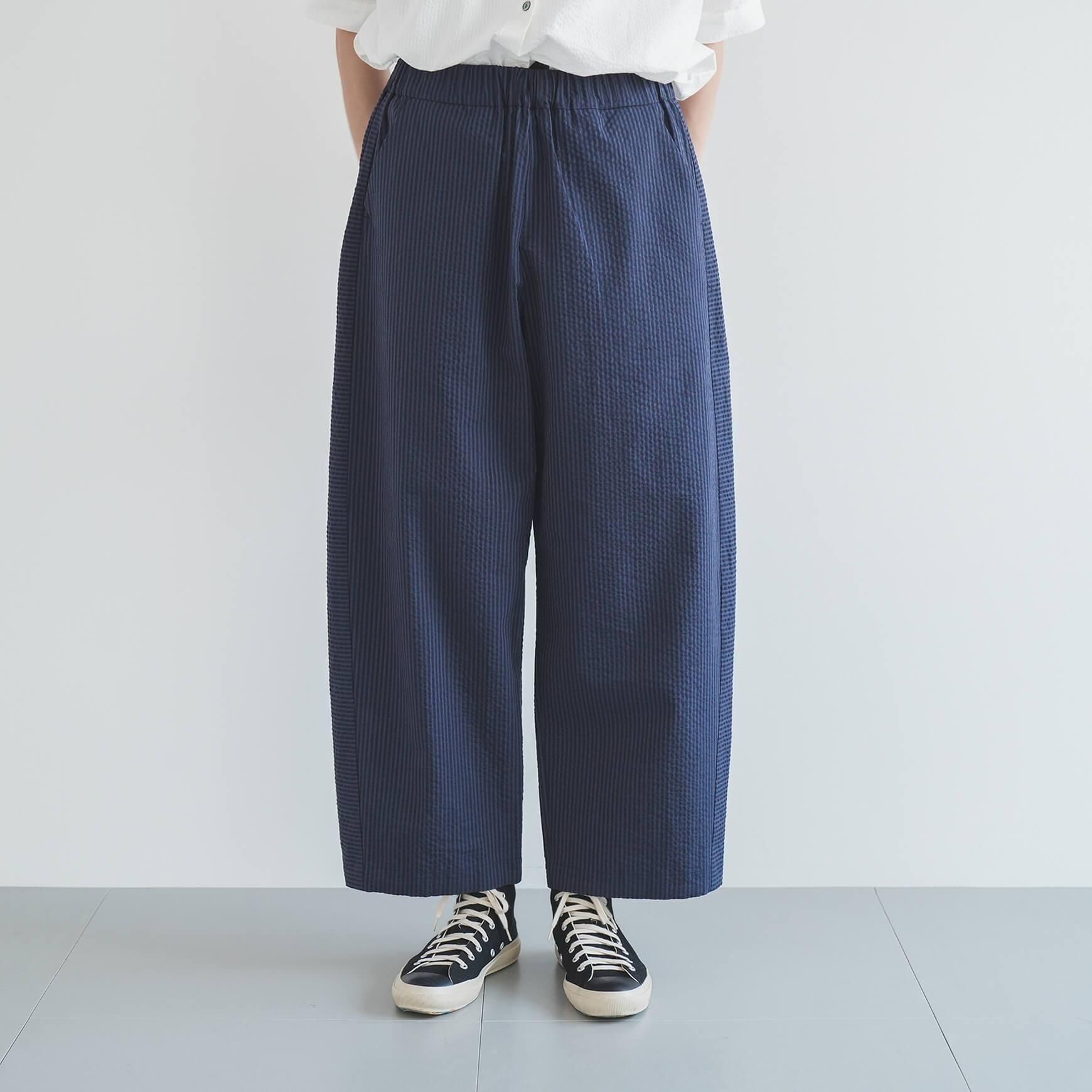 KARAKU 32サイズ✨️デニムストライプパンツ ネイビー KARAKU 32サイズ✨️デニムストライプパンツ ネイビー karaku