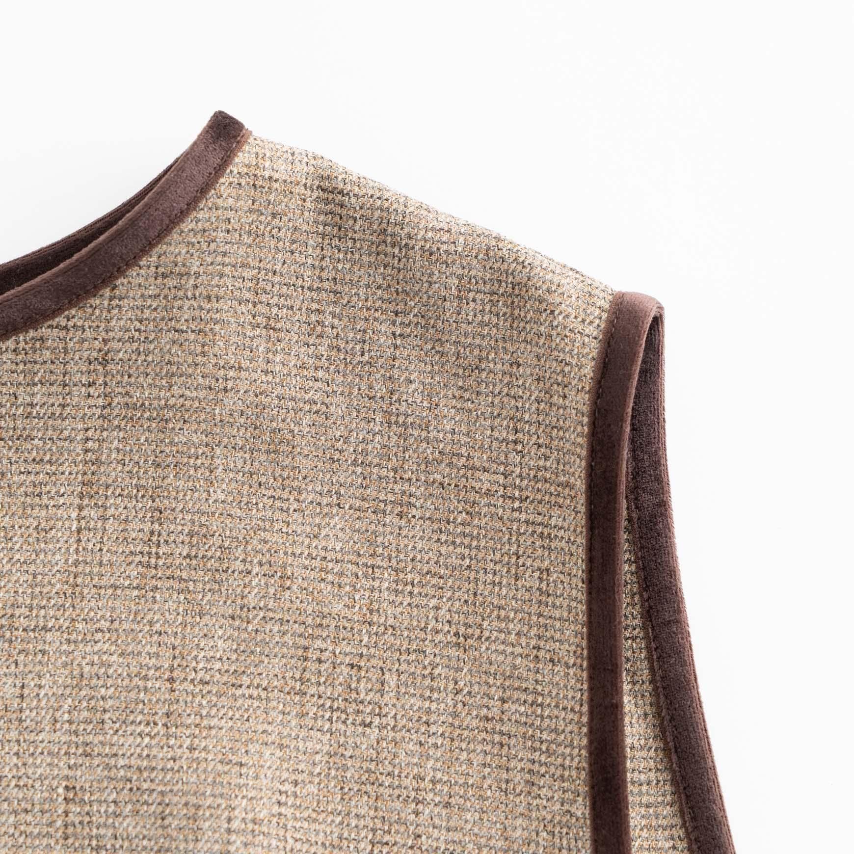 D の ポリエステルツイードのサロペットパンツ