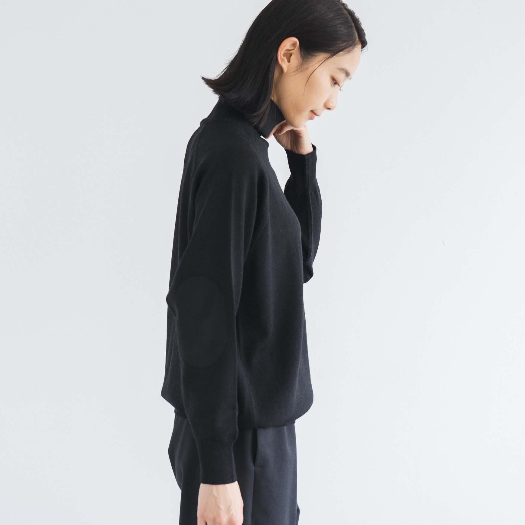 D のウォッシャブルウールエルボーパッチ