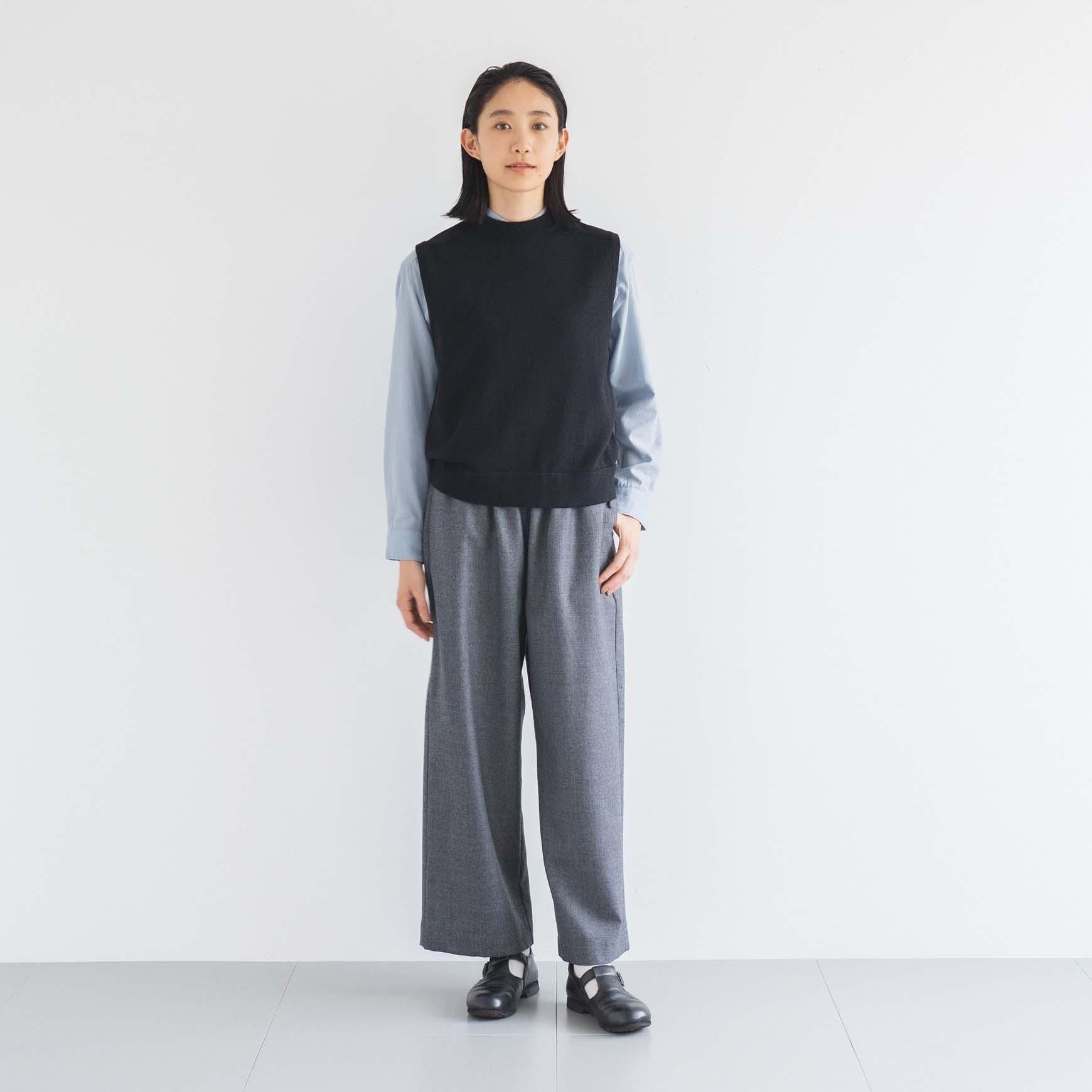 D の ウォッシャブルウールパッチベスト