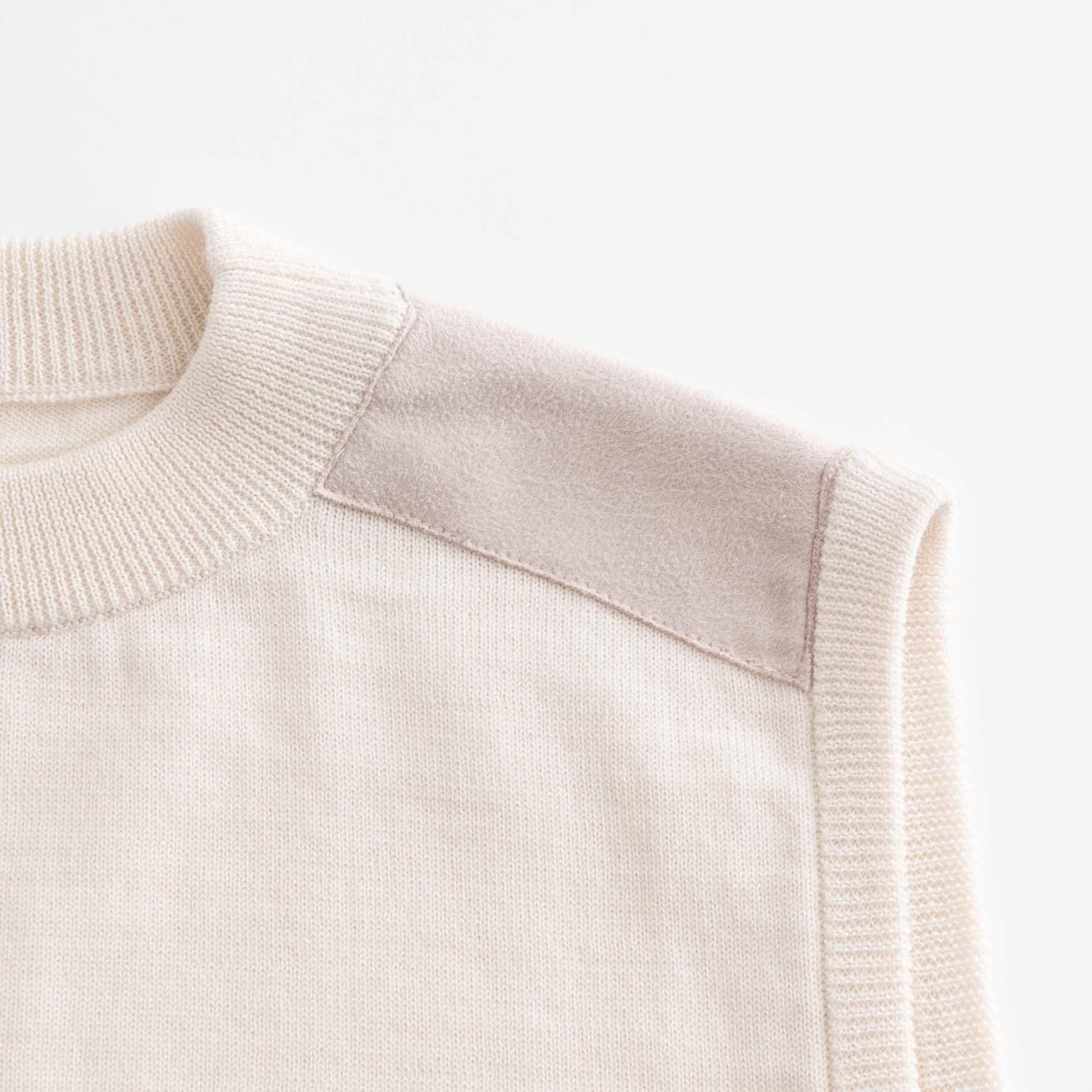 D の ウォッシャブルウールパッチベスト