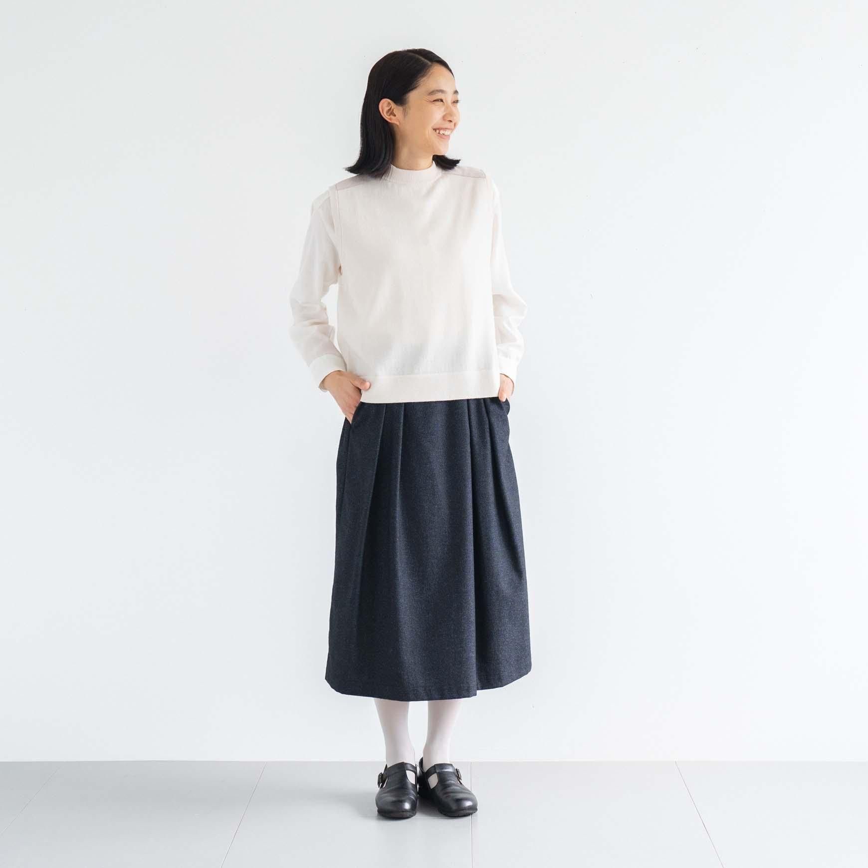 D の ウォッシャブルウールパッチベスト