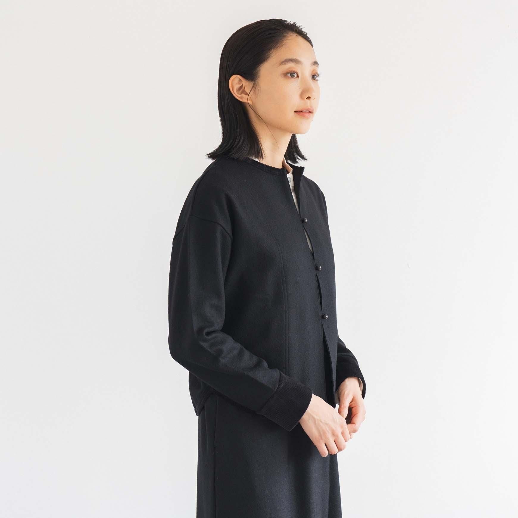 クラスカ D(ディー)ウールフラノジャケット・ブラック CLASKA（クラスカ）｜ウールフラノジャケット - ファッション