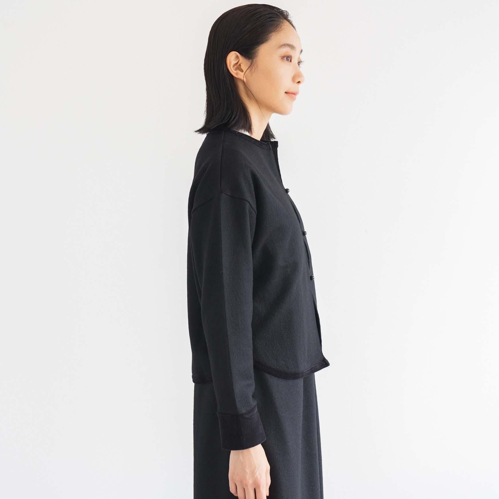 クラスカ D(ディー)ウールフラノジャケット・ブラック CLASKA（クラスカ）｜ウールフラノジャケット - ファッション