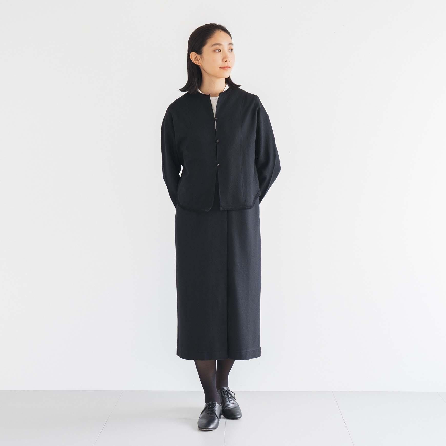 クラスカ D(ディー)ウールフラノジャケット・ブラック CLASKA（クラスカ）｜ウールフラノジャケット - ファッション