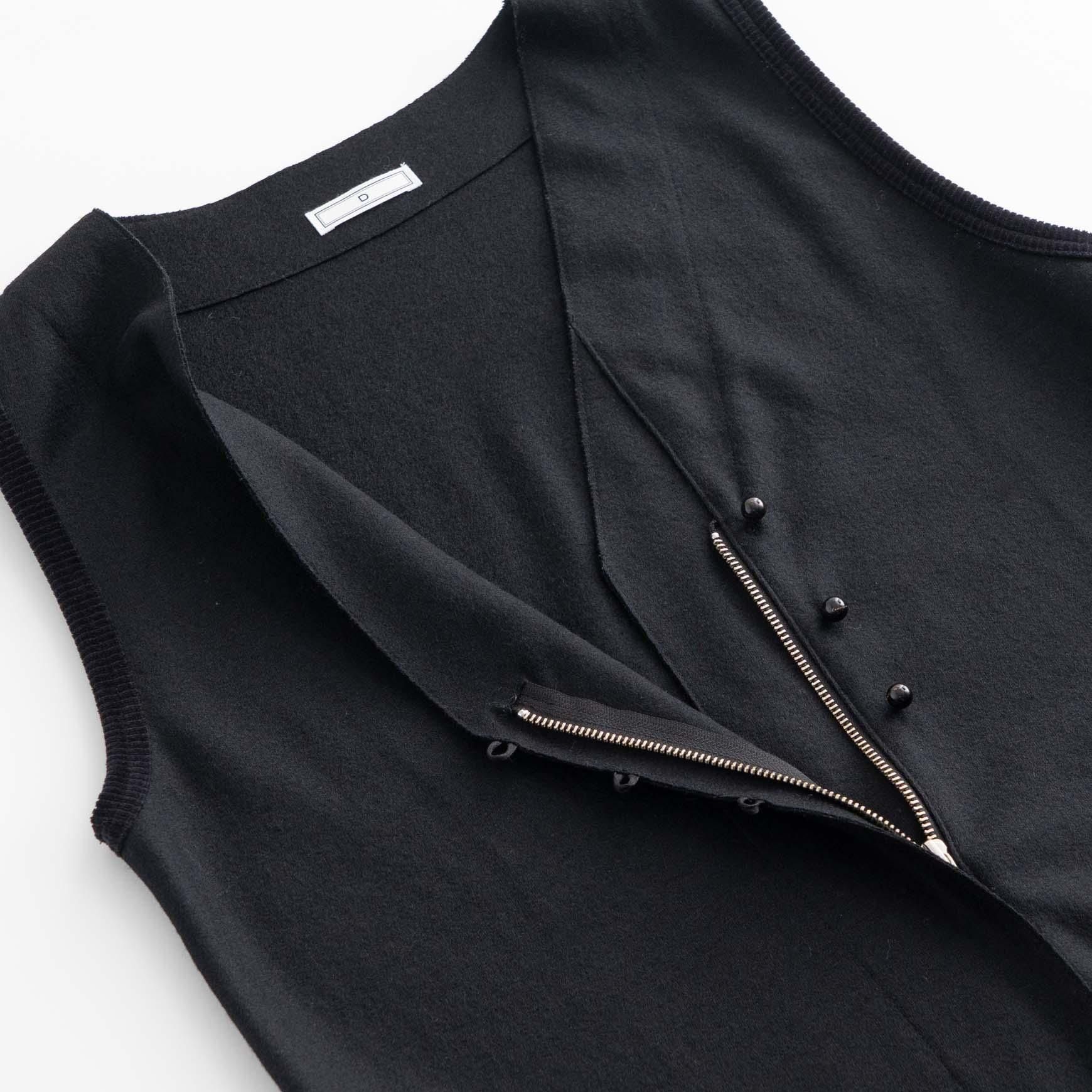 D の ウールフラノノースリーブワンピース