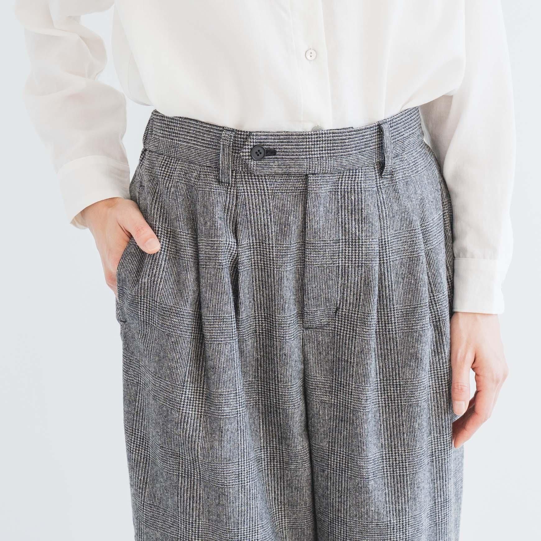 CLASKA(クラスカ) D のタックパンツ<グレンチェック>