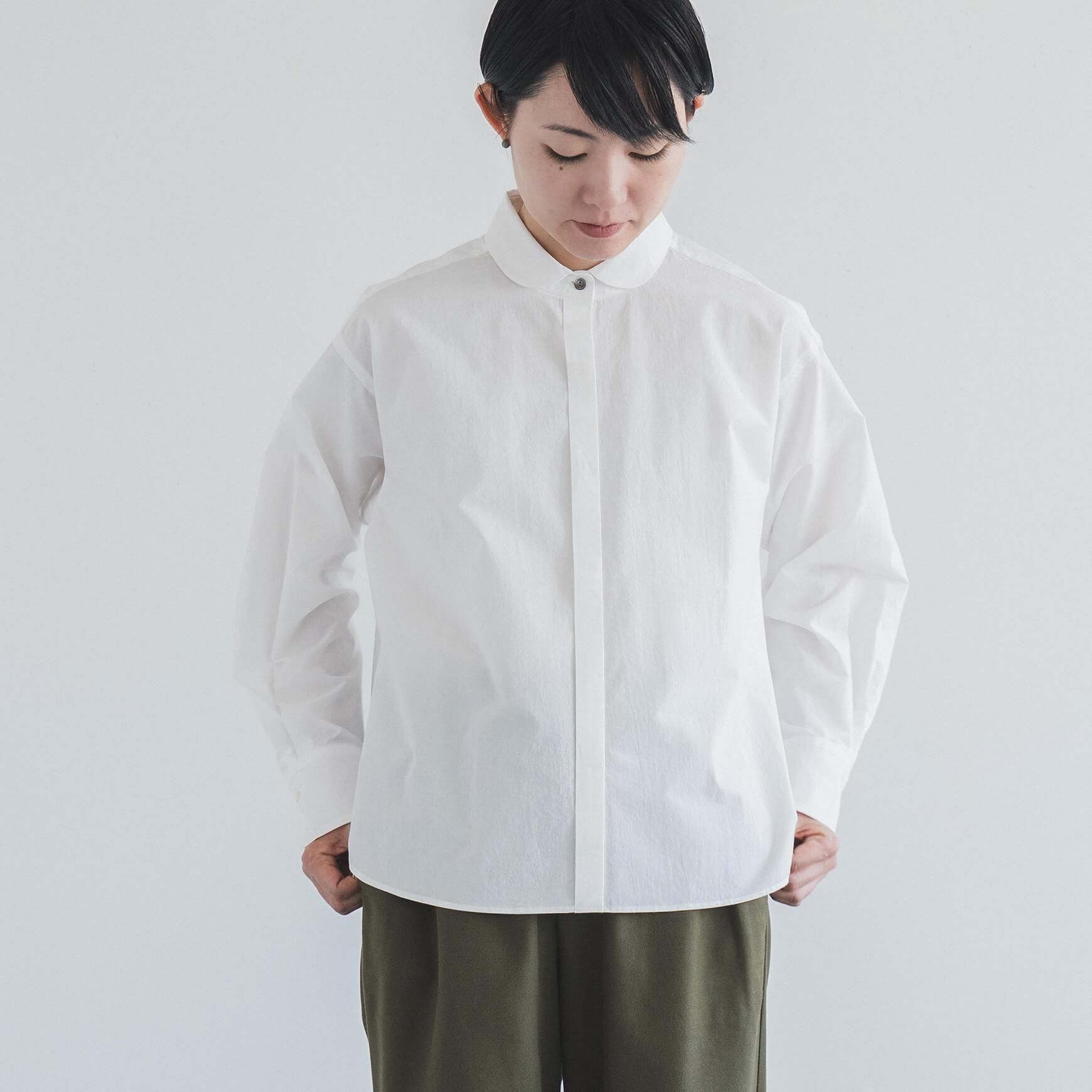 somewear clothing｜丸襟シャツ / タイプライター / ホワイト