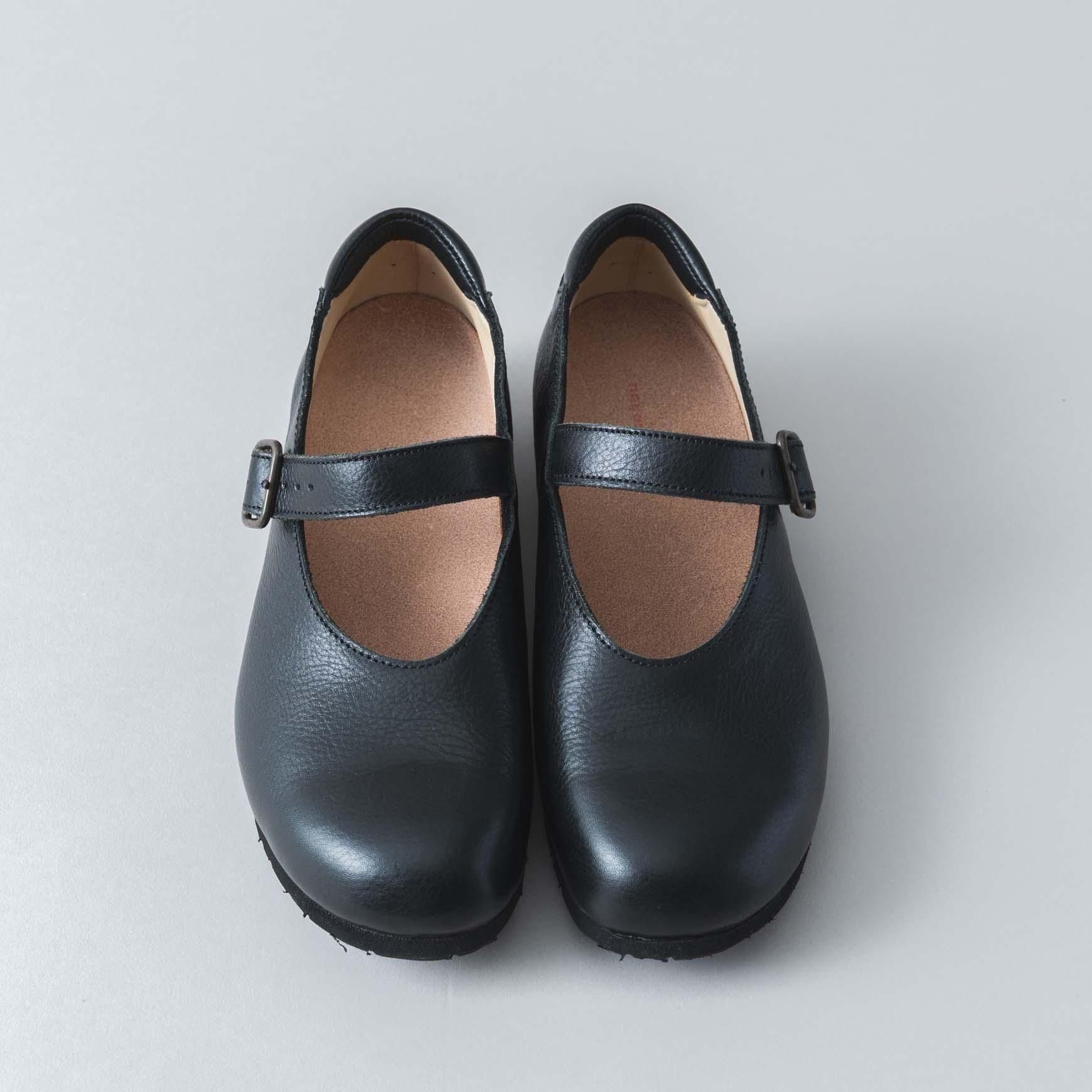 【美品✨】Camper ライトニナ　ワンストラップシューズ　黒　レザー　24cm nakamura（ナカムラ）｜ワンストラップシューズ T-03D - ファッション