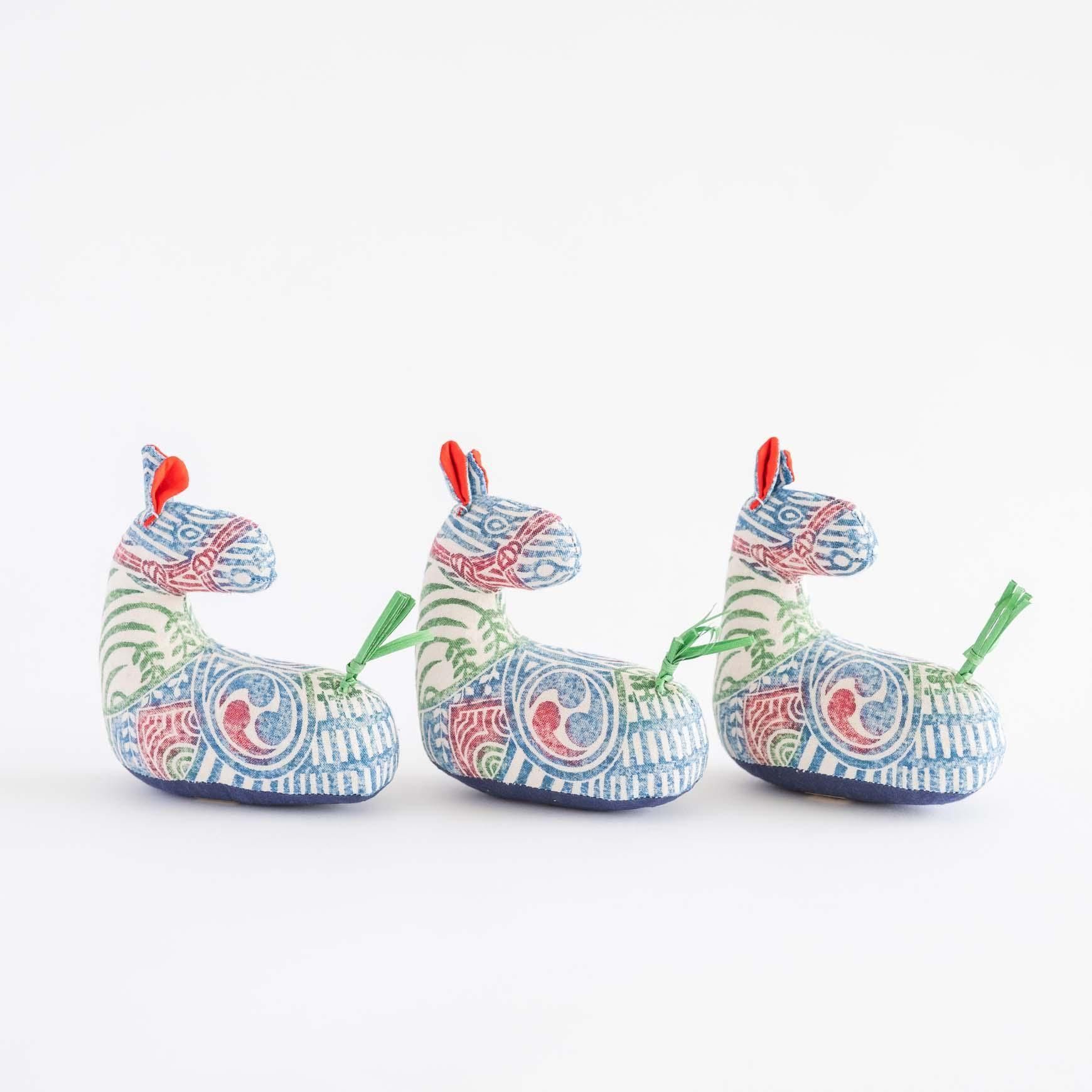 木版手染めぬいぐるみ 午