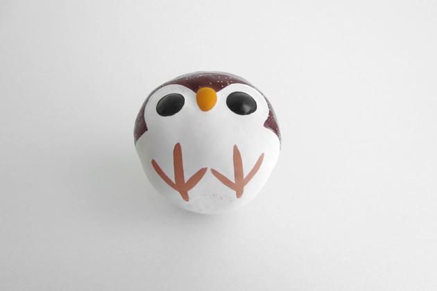 【コレクション品整理】さささきようこ フクロウの鳥笛 陶人形 ふくろう　山梨 一位一刀彫 鈴木彫刻 ふくろう 伝統工芸品 木製 オブジェ | MUKU工房