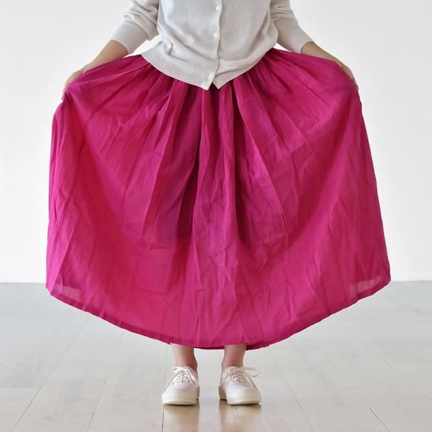 ヂェン先生の日常着 薄地ロングスカート ピンク ファッション スカート 女性ファッション通販の Claska クラスカ Online Shop