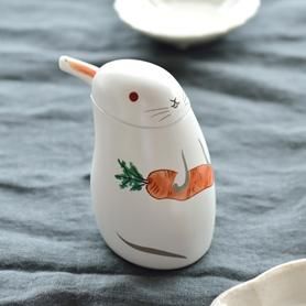 hh　有田焼お雛様珍味2個セット伯山窯２組包装&木製屛風兎絵衝立4個 hh様専用 有田焼お雛様珍味2個セット伯山窯2組包装&木製屛風兎