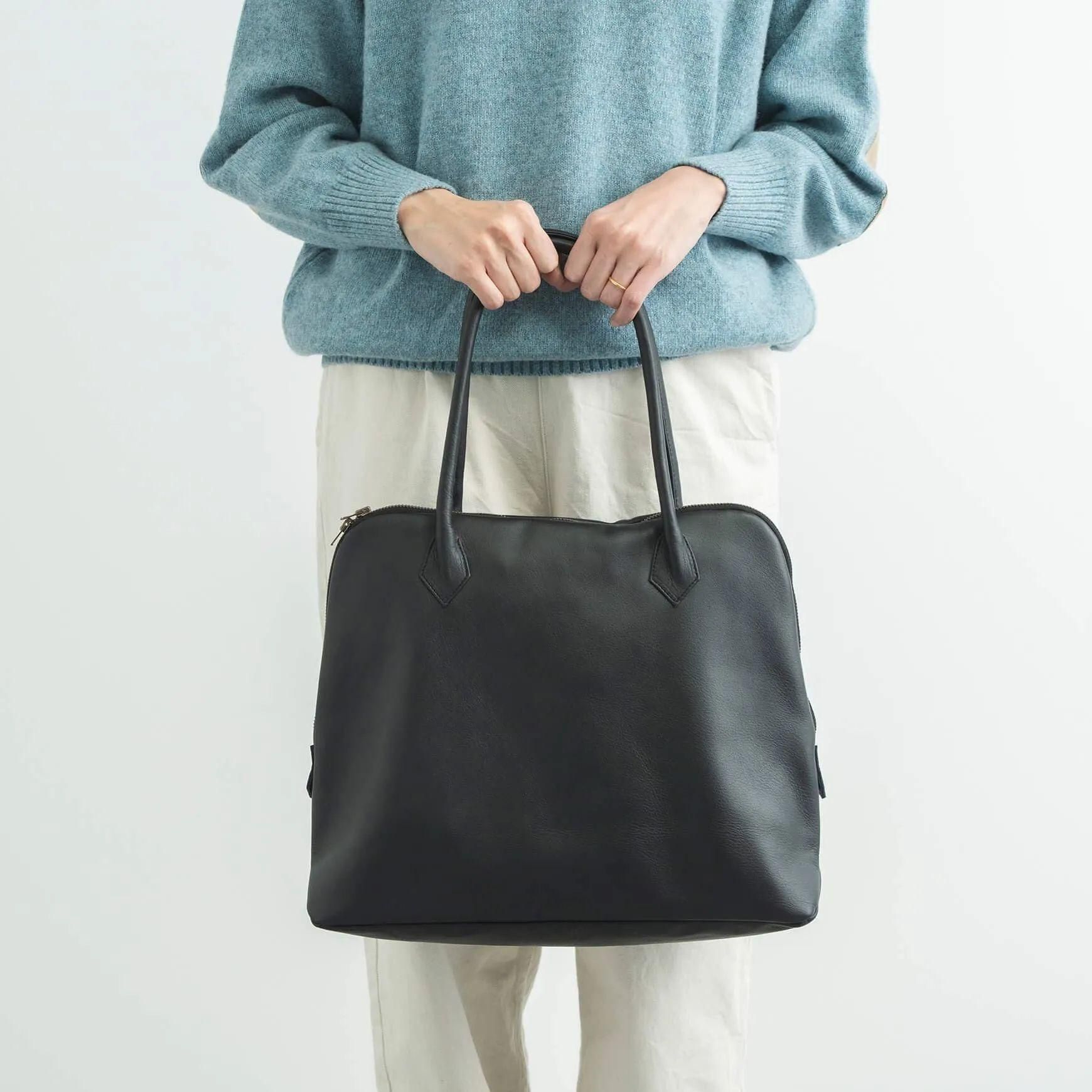 Silva Tote Bag Leather noir