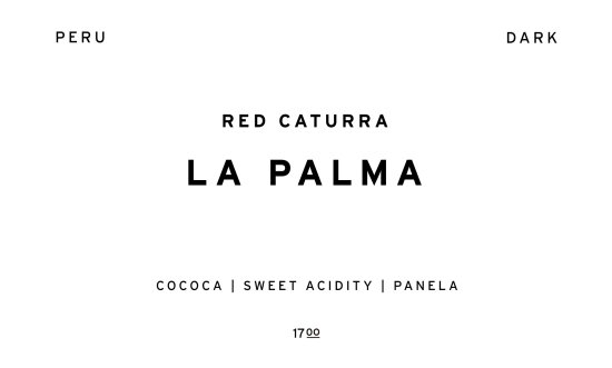 LA PALMA - DARK ROAST -  |  PERU  /200g