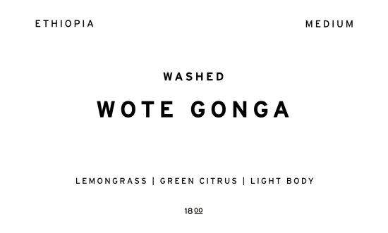 WOTE KONGA  |  ETHIOPIA  /200g