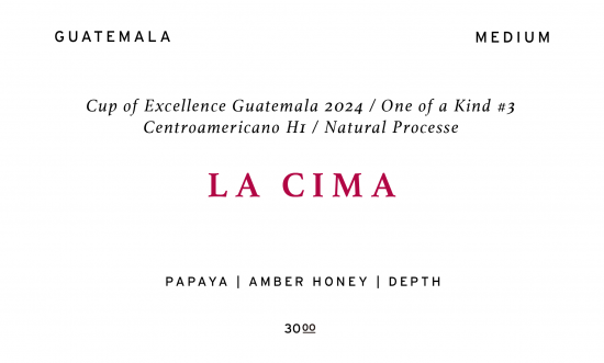 LA CIMA COE#3  |  GUATEMALA /200g