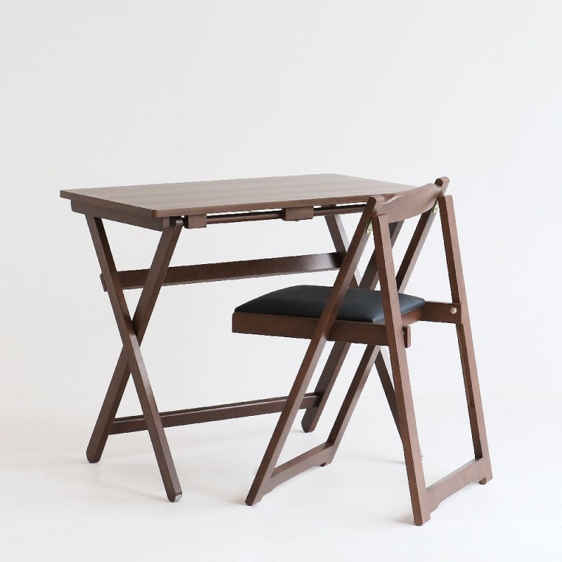使いやすい大きさの折りたたみデスク＆チェア[Desk & Chair Set][TS-3404]