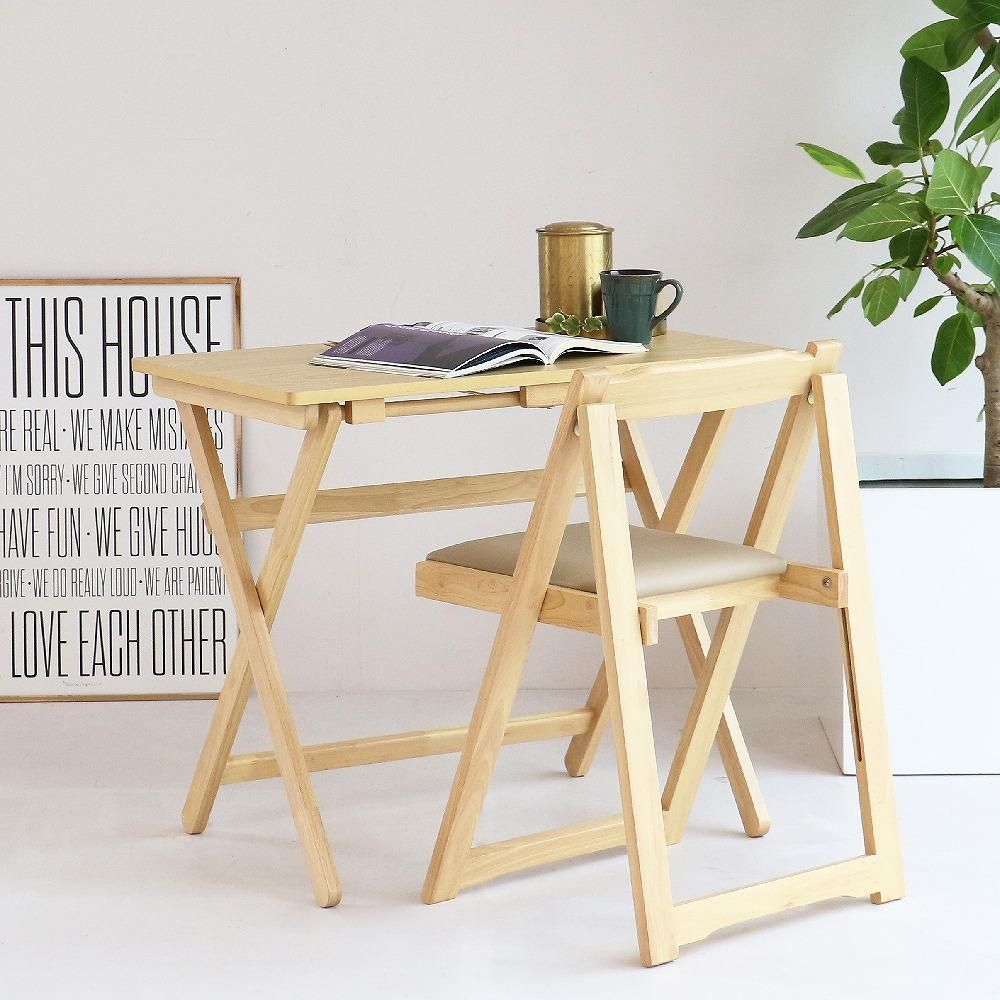 使いやすい大きさの折りたたみデスク&チェア[Desk & Chair Set 使いやすい大きさの折りたたみデスク&チェア[Desk & Chair Set