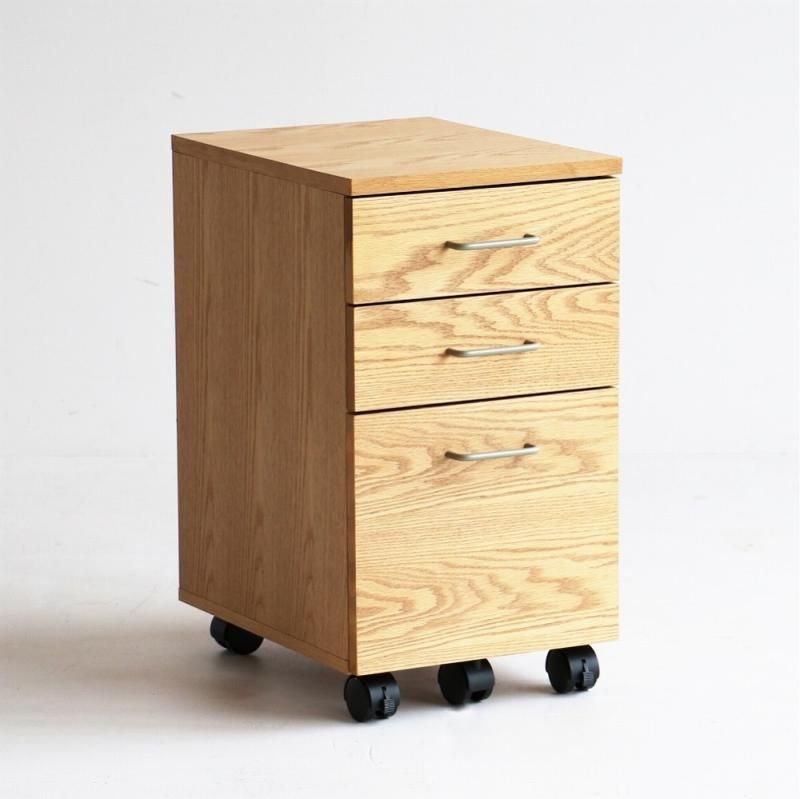 オークの風合いが美しいシンプルなデスクワゴン[drip Desk Chest オークの風合いが美しいシンプルなデスクワゴン[drip Desk Chest