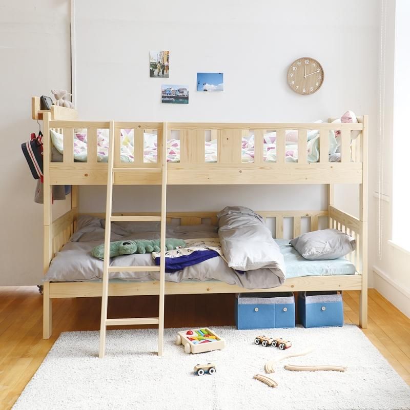 天然木が優しい雰囲気をつくる2段ベッド[E-Toko Bunk Bed][JUB-3509]