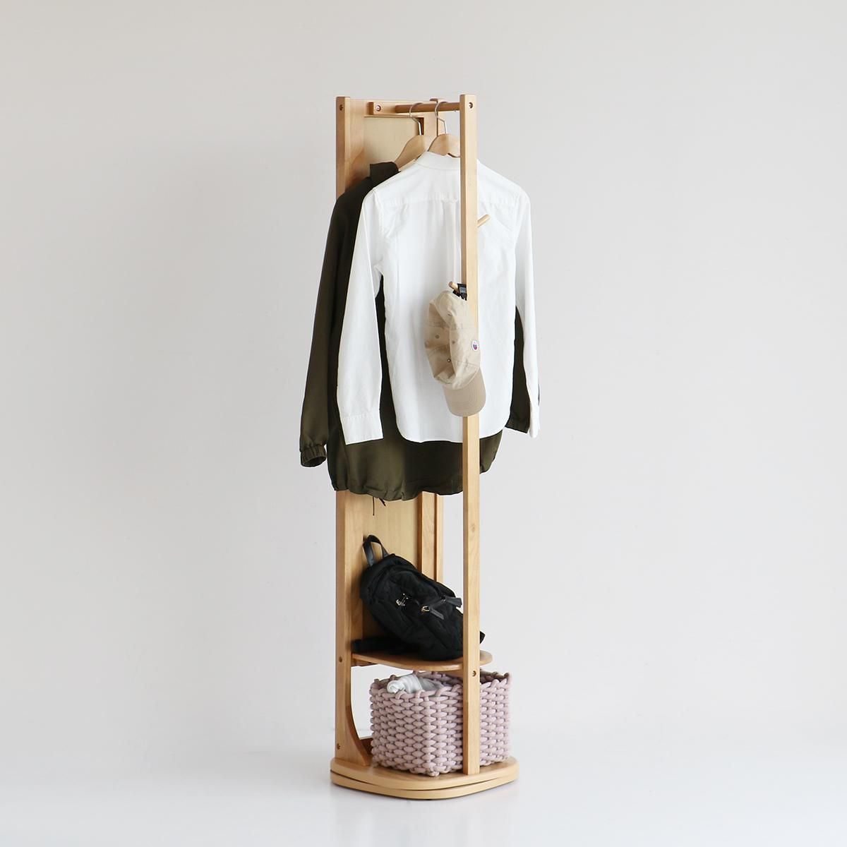 コンパクトサイズでもたっぷり収納 回転式ミラーハンガー Turn Mirror