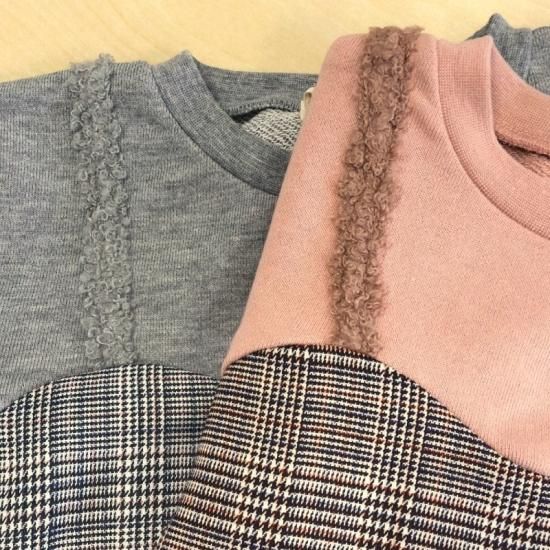 重ね着風トレーナーワンピ 子ども服のstudio Momo 重ね着風トレーナーワンピ 子ども服のstudio Momo