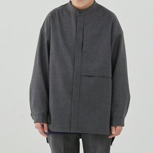 <img class='new_mark_img1' src='https://img.shop-pro.jp/img/new/icons14.gif' style='border:none;display:inline;margin:0px;padding:0px;width:auto;' /> washable wool shirts / charcoal / MOUN TEN.  2022AW
