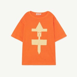 <img class='new_mark_img1' src='https://img.shop-pro.jp/img/new/icons14.gif' style='border:none;display:inline;margin:0px;padding:0px;width:auto;' />ROOSTER OVERSIZE KIDS+ T-SHIRT - Orange /  The animals observatory 23ss