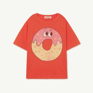 <img class='new_mark_img1' src='https://img.shop-pro.jp/img/new/icons14.gif' style='border:none;display:inline;margin:0px;padding:0px;width:auto;' />ROOSTER OVERSIZE KIDS+ T-SHIRT - Red_Donut /  The animals observatory 23ss