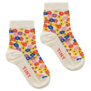 <img class='new_mark_img1' src='https://img.shop-pro.jp/img/new/icons14.gif' style='border:none;display:inline;margin:0px;padding:0px;width:auto;' />FLOWERS QUARTER SOCKS / light cream / tiny cottons 2023ss
