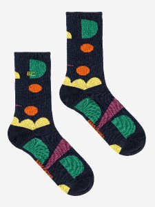 <img class='new_mark_img1' src='https://img.shop-pro.jp/img/new/icons14.gif' style='border:none;display:inline;margin:0px;padding:0px;width:auto;' />Multicolor Shapes long socks  /  BOBOCHOSES 23AW