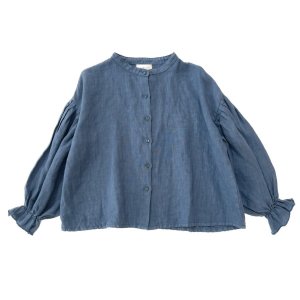 <img class='new_mark_img1' src='https://img.shop-pro.jp/img/new/icons20.gif' style='border:none;display:inline;margin:0px;padding:0px;width:auto;' />30%OFF linen blouse / dark petrol / LONGLIVETHEQUEEN 23aw
