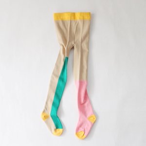 <img class='new_mark_img1' src='https://img.shop-pro.jp/img/new/icons14.gif' style='border:none;display:inline;margin:0px;padding:0px;width:auto;' />MULTI COLOR TIGHTS / OATMEAL-SIGNAL GREEN / フランキーグロウ（FRANKY GROW ）2023aw